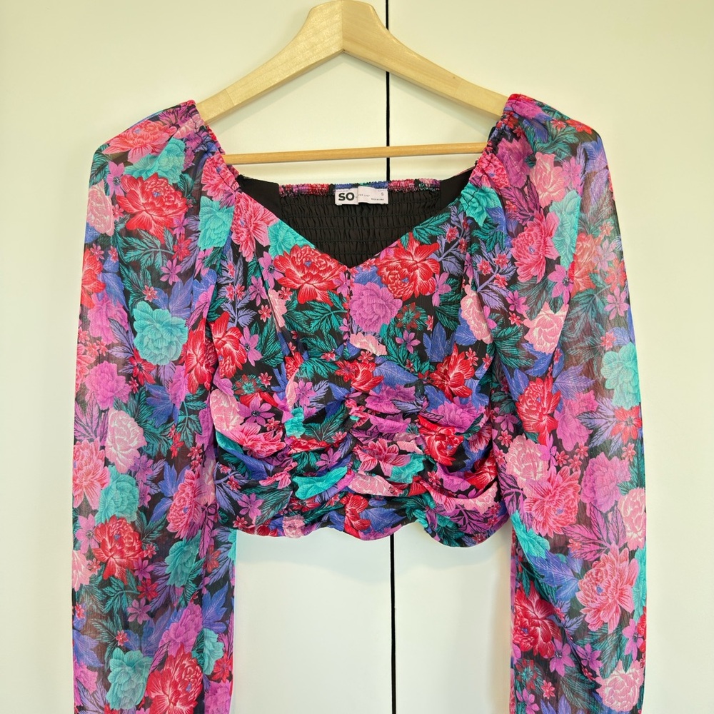 SO Multicolor Floral Blouse